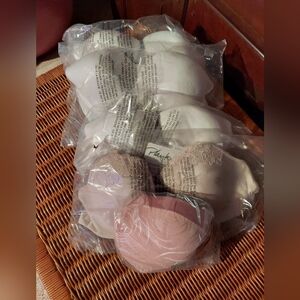 5 Brand New Playtex 36B Underwire Bras, 3 White, 1 Peach, 1 Nude